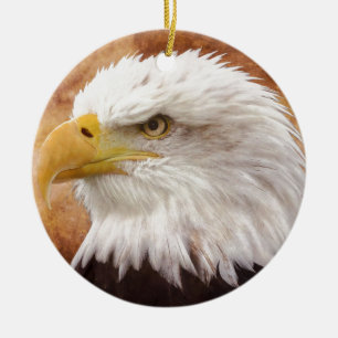 Ornamento De Cerâmica Retrato da águia americana