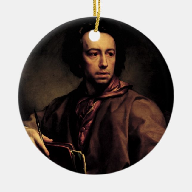 Ornamento De Cerâmica Retrato de auto, 1773 (óleo no painel) (Frente)