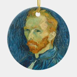 Ornamento De Cerâmica Retrato de auto de Vincent van Gogh  , 1889