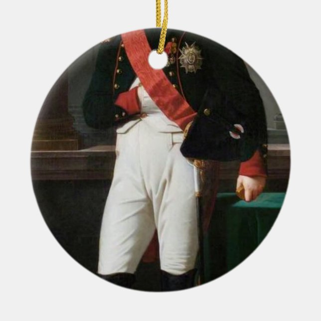 Ornamento De Cerâmica Retrato De Napoleão Bonaparte 1809 (Frente)