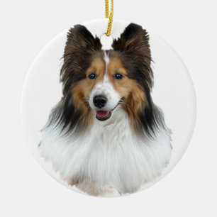 Ornamento De Cerâmica Retrato de Sheltie