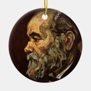 Ornamento De Cerâmica Retrato de Velho com Barba por Vincent van Gogh