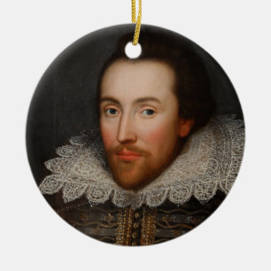 Ornamento De Cerâmica Retrato de William Shakespeare do vintage