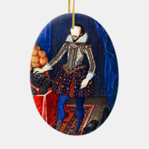 Ornamento De Cerâmica Retrato medieval