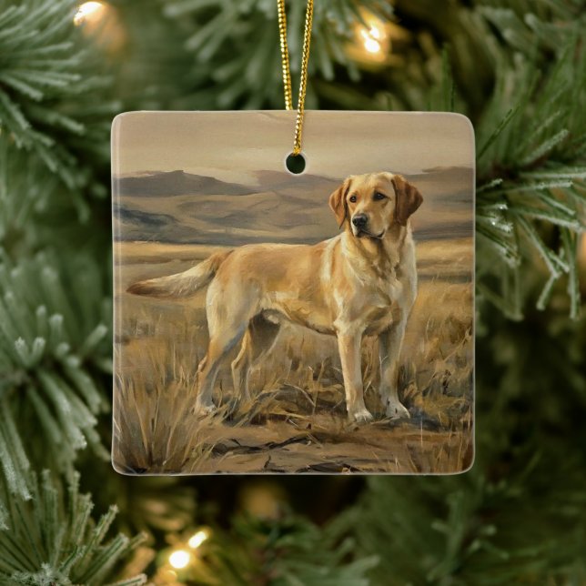Ornamento De Cerâmica Retriever Labrador (Árvore)