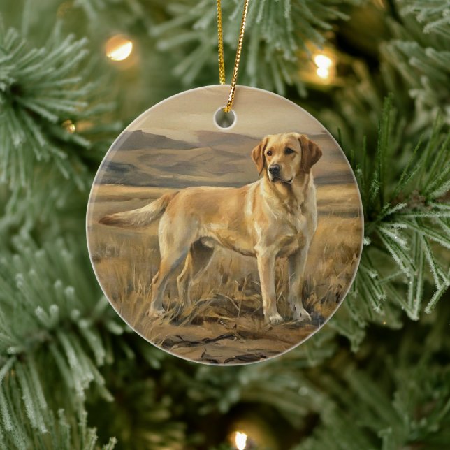 Ornamento De Cerâmica Retriever Labrador (Árvore)