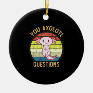 Ornamento De Cerâmica Retro 90s Você Perguntas de Axolote Vintage Pôr do
