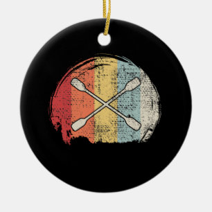 Ornamento De Cerâmica Retro de Canoagem de Kayaking