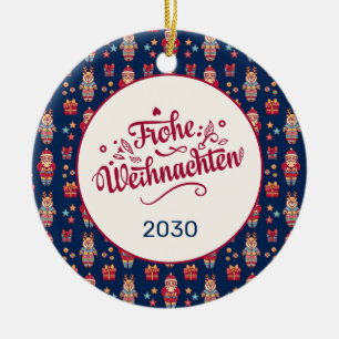 Ornamento De Cerâmica Retro Feliz Natal