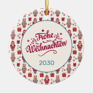 Ornamento De Cerâmica Retro Feliz Natal