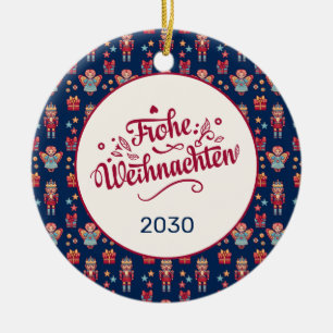 Ornamento De Cerâmica Retro Feliz Natal
