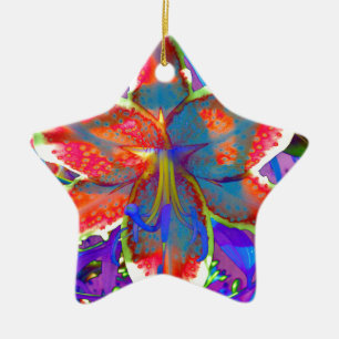 Ornamento De Cerâmica Retro Lily