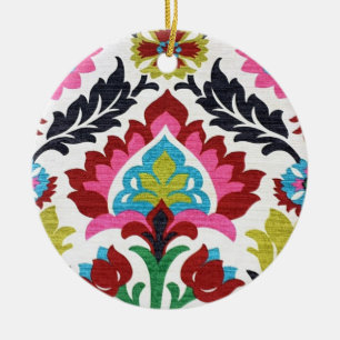Ornamento De Cerâmica Retro Paisley Floral