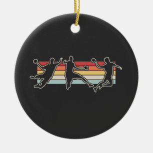 Ornamento De Cerâmica Retro Vintage Handball Player
