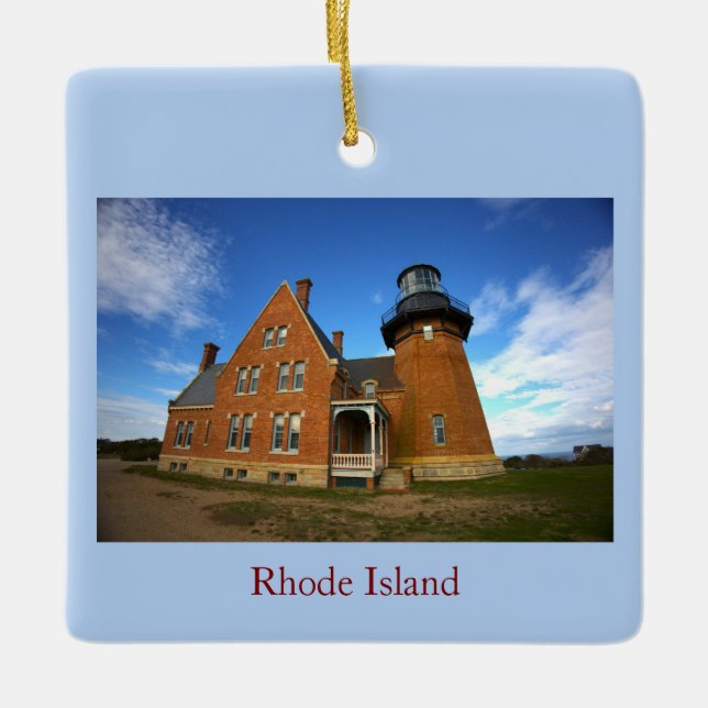 Ornamento De Cerâmica Rhode Island Lighthouse Ornament (Frente)