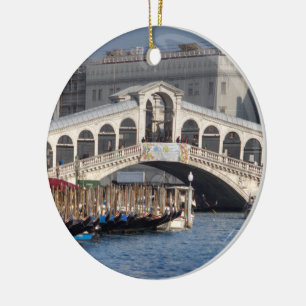 Ornamento De Cerâmica Rialto Bridge Veneza Itália