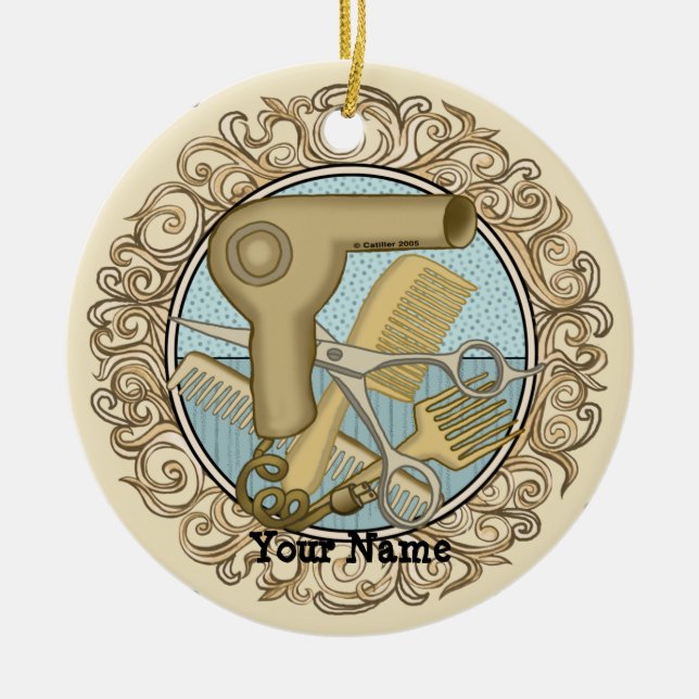 Ornamento De Cerâmica Rico Beauticista (Frente)