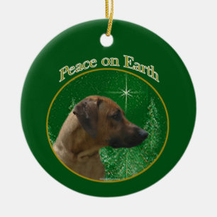 Ornamento De Cerâmica Ridgeback Peace