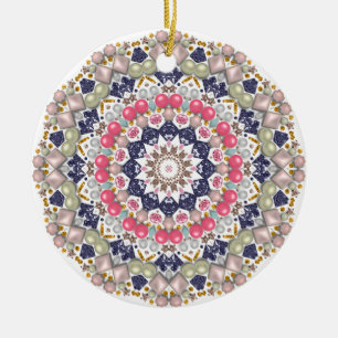 Ornamento De Cerâmica Rinestones, sequências, confete