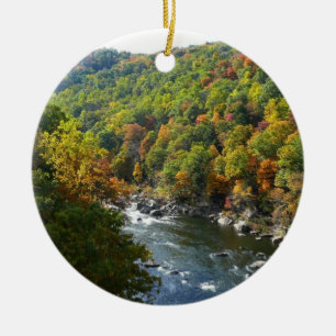 Ornamento De Cerâmica Rio Ohiopyle no Outono II Pensilvânia Outono