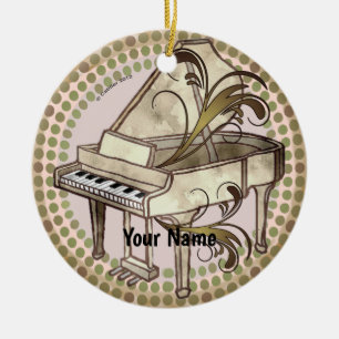 Ornamento De Cerâmica Ritmo de Piano