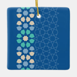 Ornamento De Cerâmica Ritmo Tranquilo Turquesa