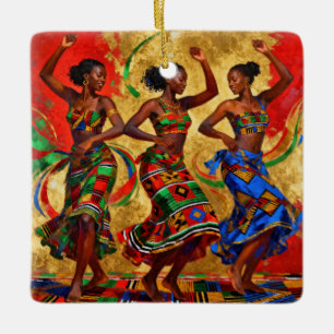 Ornamento De Cerâmica Ritmos em Cor – Celebração da História Negra