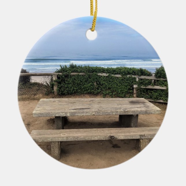 Ornamento De Cerâmica Roads End, Lincoln City, Oregon (Frente)