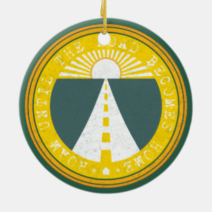 Ornamento De Cerâmica roam até a estrada chegar em casa