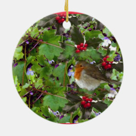 Ornamento De Cerâmica Robin com o sagrado e o marinheiro - decoração de