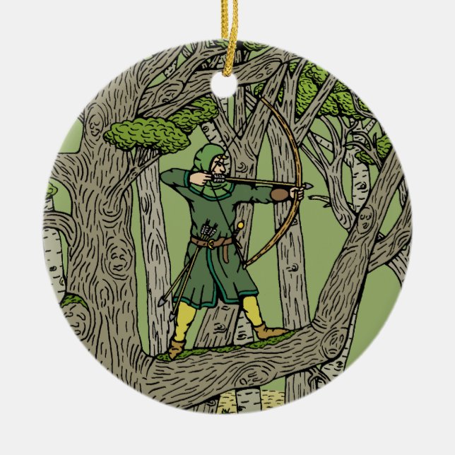 Ornamento De Cerâmica Robin Hood (Frente)