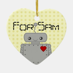 Ornamento De Cerâmica Robô bonito