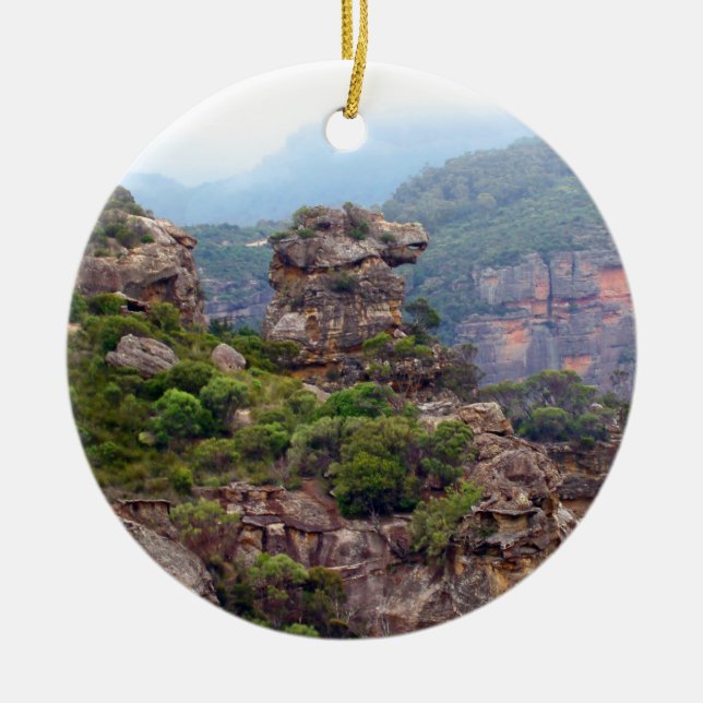 Ornamento De Cerâmica Rock de Cabeça de Cavalo (Frente)