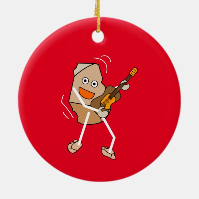 Ornamento De Cerâmica Rock Guitar (Traseira)