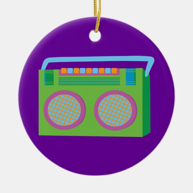 Ornamento De Cerâmica Rockin' Stereo (Frente)