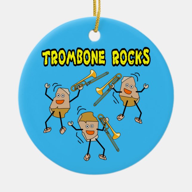 Ornamento De Cerâmica Rocks Trombone (Frente)