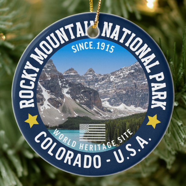 Ornamento De Cerâmica Rocky Mountain Landscape – Travel Photography  (Criador carregado)