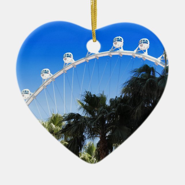 Ornamento De Cerâmica Roda 2 de Las Vegas Ferris (Frente)