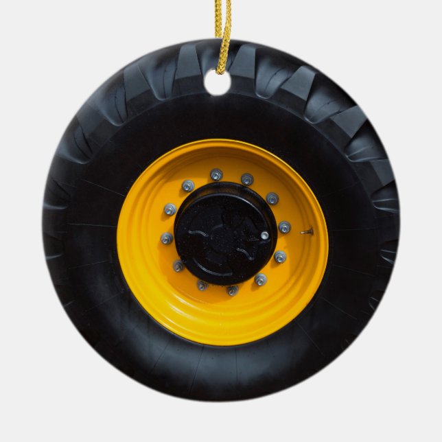 Ornamento De Cerâmica Roda da construção (Frente)