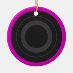 Ornamento De Cerâmica Roda Derby Do Cilindro De Pop Rosa Quente