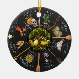 Ornamento De Cerâmica Roda Mágica do Ano