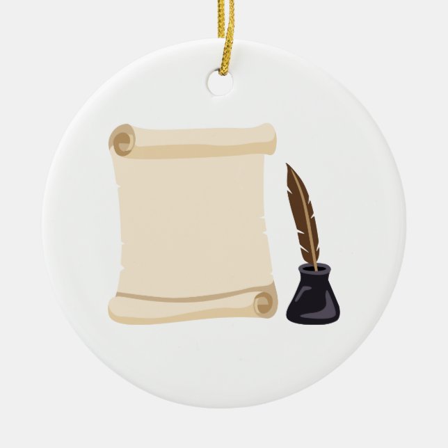 Ornamento De Cerâmica Rolar Preenchimento e Tinta (Frente)