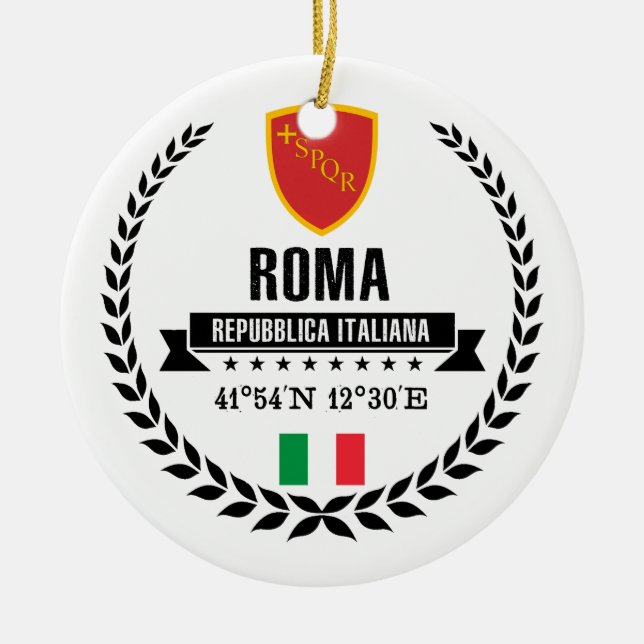 Ornamento De Cerâmica Roma (Frente)