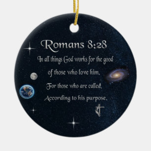 Ornamento De Cerâmica Romanos 8:28 