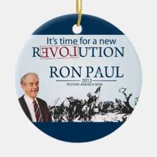 Ornamento De Cerâmica Ron Paul para Presidente