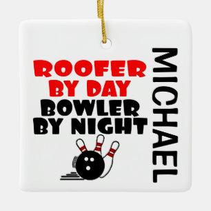 Ornamento De Cerâmica Roofer ama Boliche PERSOM