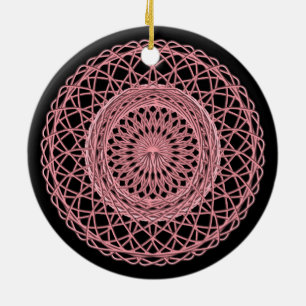 Ornamento De Cerâmica Rosa 1