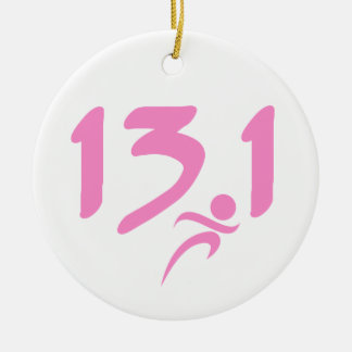 Ornamento De Cerâmica Rosa 13,1 meia maratona