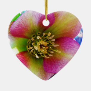 Ornamento De Cerâmica Rosa cor-de-rosa,