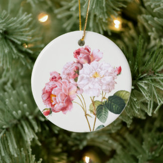 Ornamento De Cerâmica Rosa Damascena, Árvore